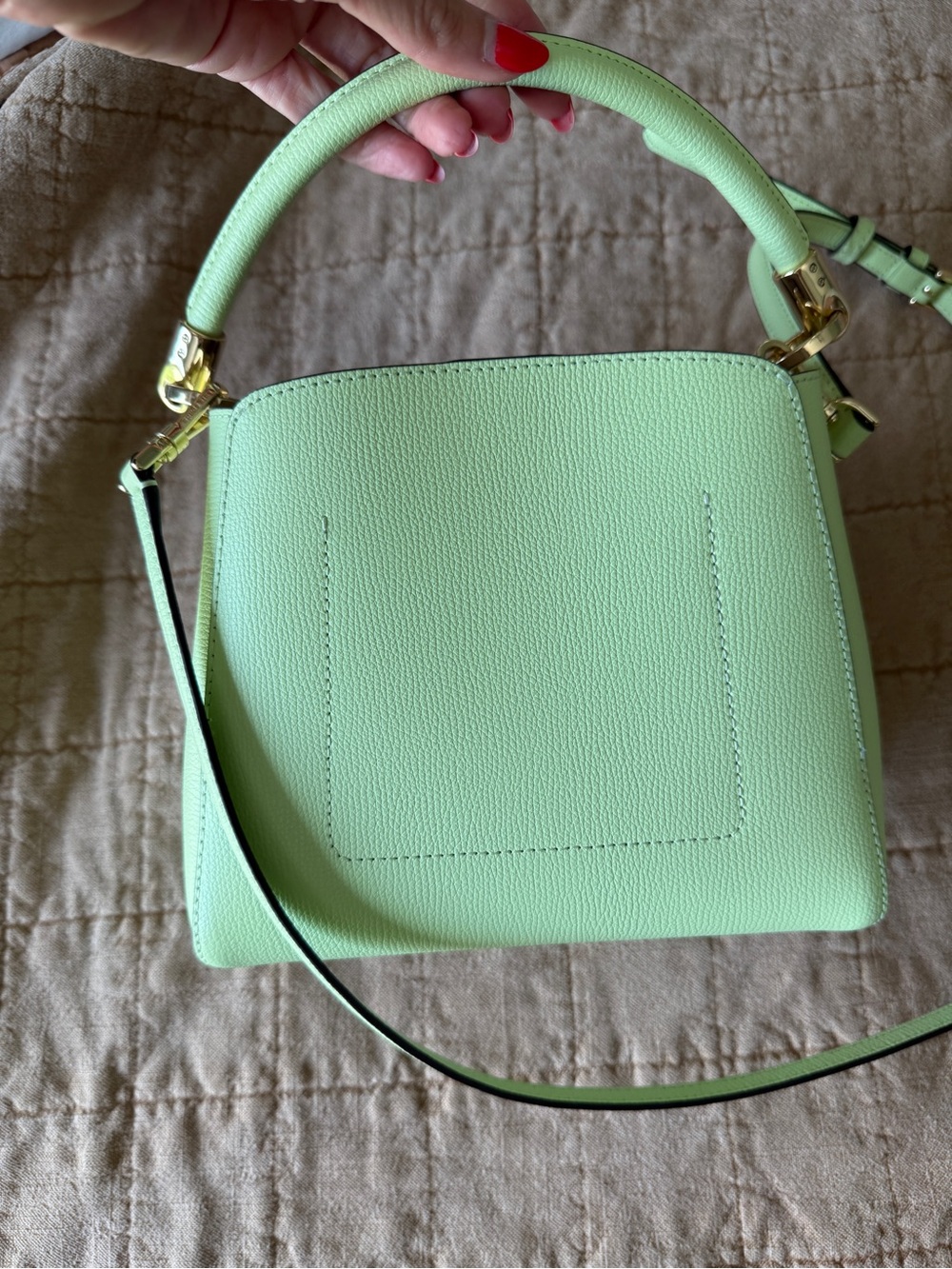 kate spade mint green top-handle crossbody bag with gold hardware - Picture 4 of 5